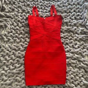 Red Bodycon Bandage Dress